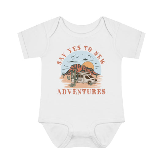Say Yes to New Adventures | Baby Bodysuit | Retro Western Baby