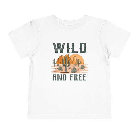Wild and Free Toddler T-Shirt | Retro Western Toddler Tee