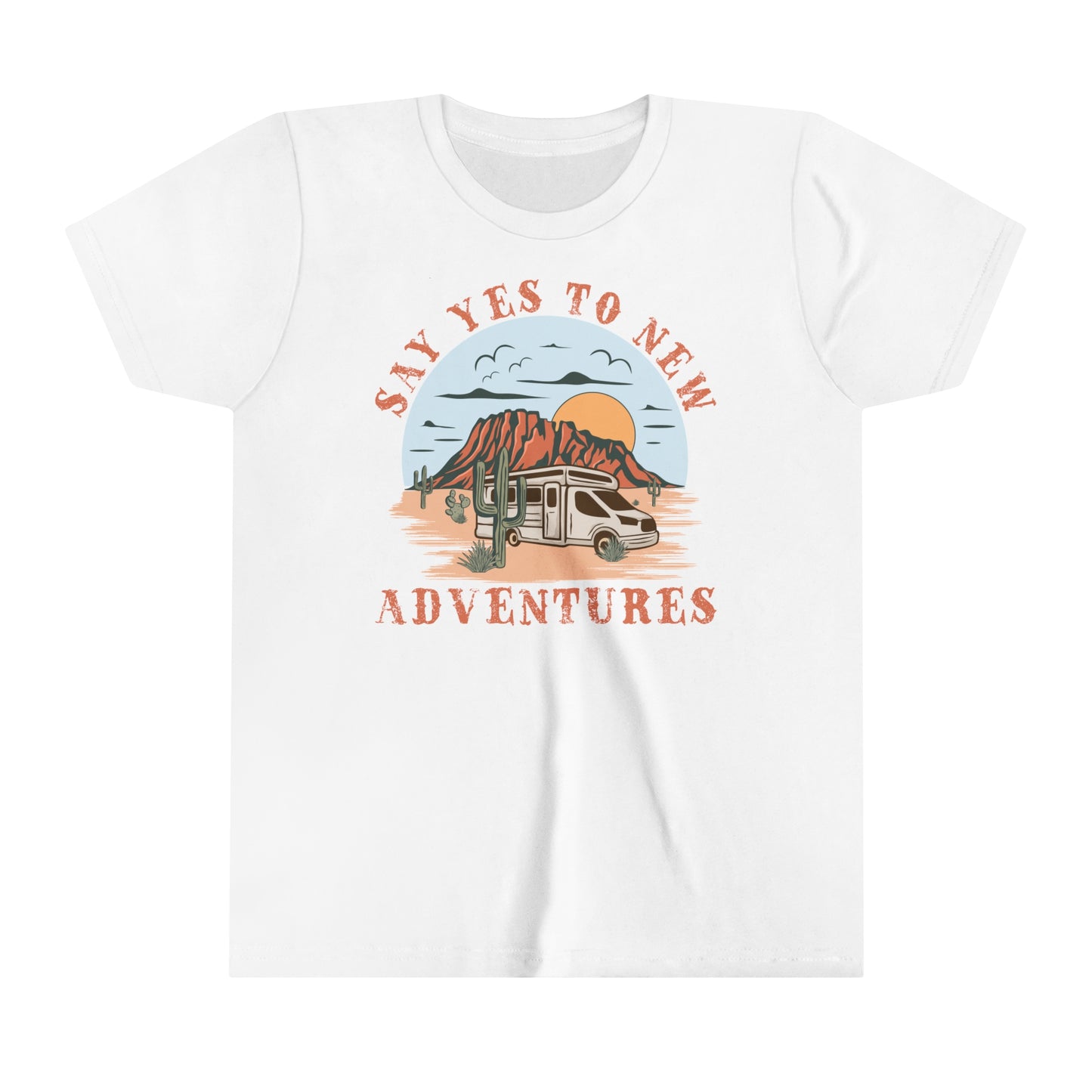 Say Yes To New Adventures | Youth Adventure T-Shirt | Retro Western Kid's Tee
