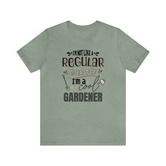 Adult "I'm A Cool Gardener" Unisex Jersey Short Sleeve Tee