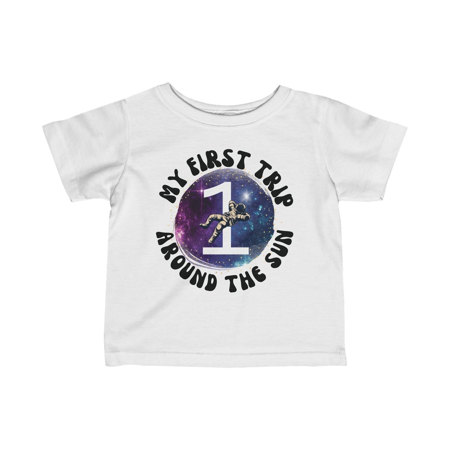 My First Trip Around the Sun | First Birthday Outerspace T-Shirt
