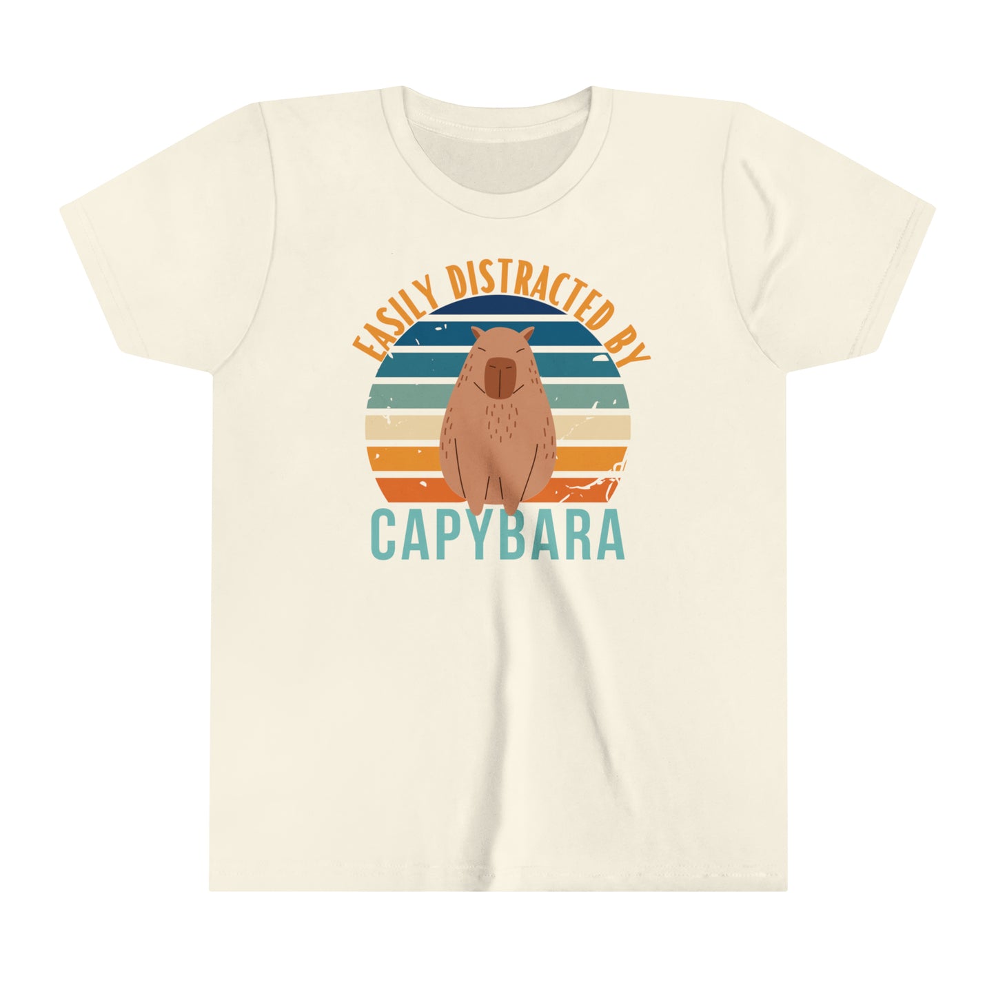 Capybara T-Shirt Youth | Retro Capybara Tee | Gender-Neutral Kids Shirt for Animal Lover