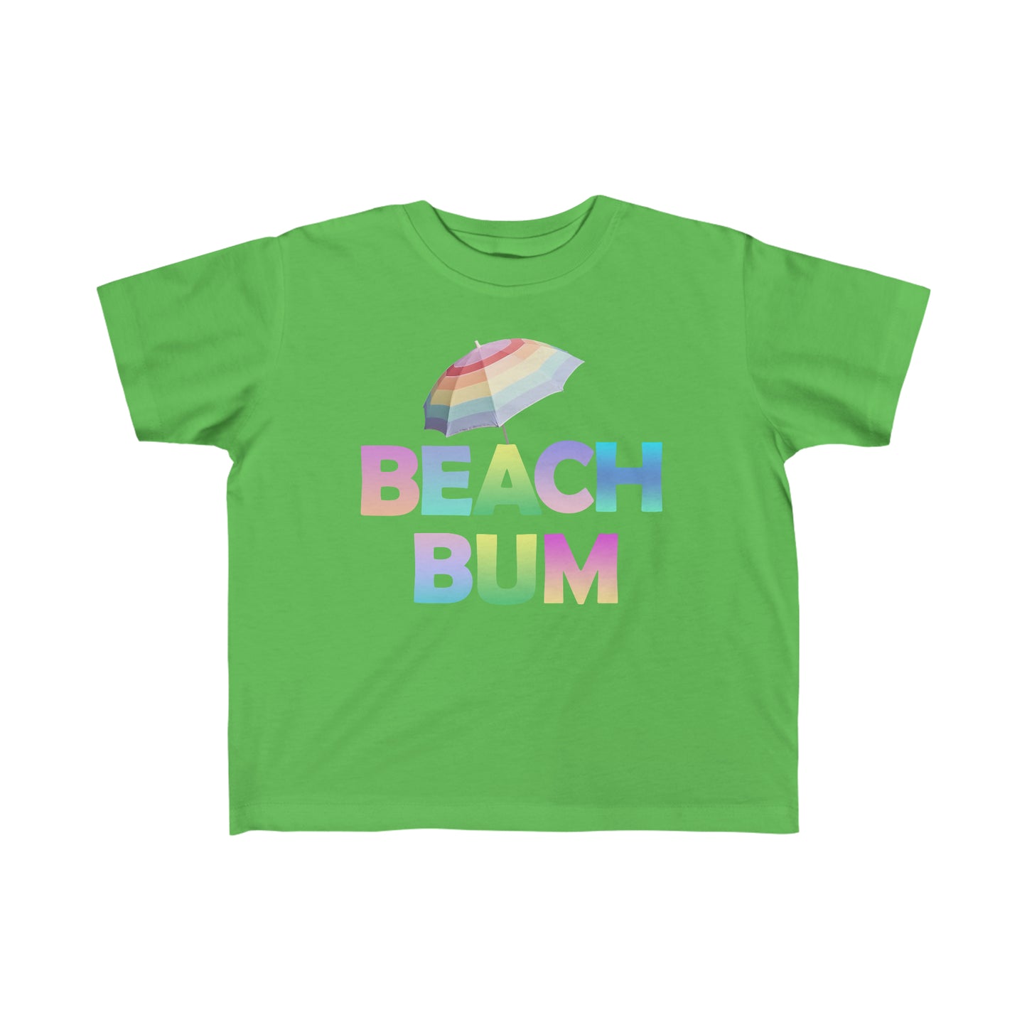 "Beach Bum" Raindbow Print, Fine Jersey Toddler Tee