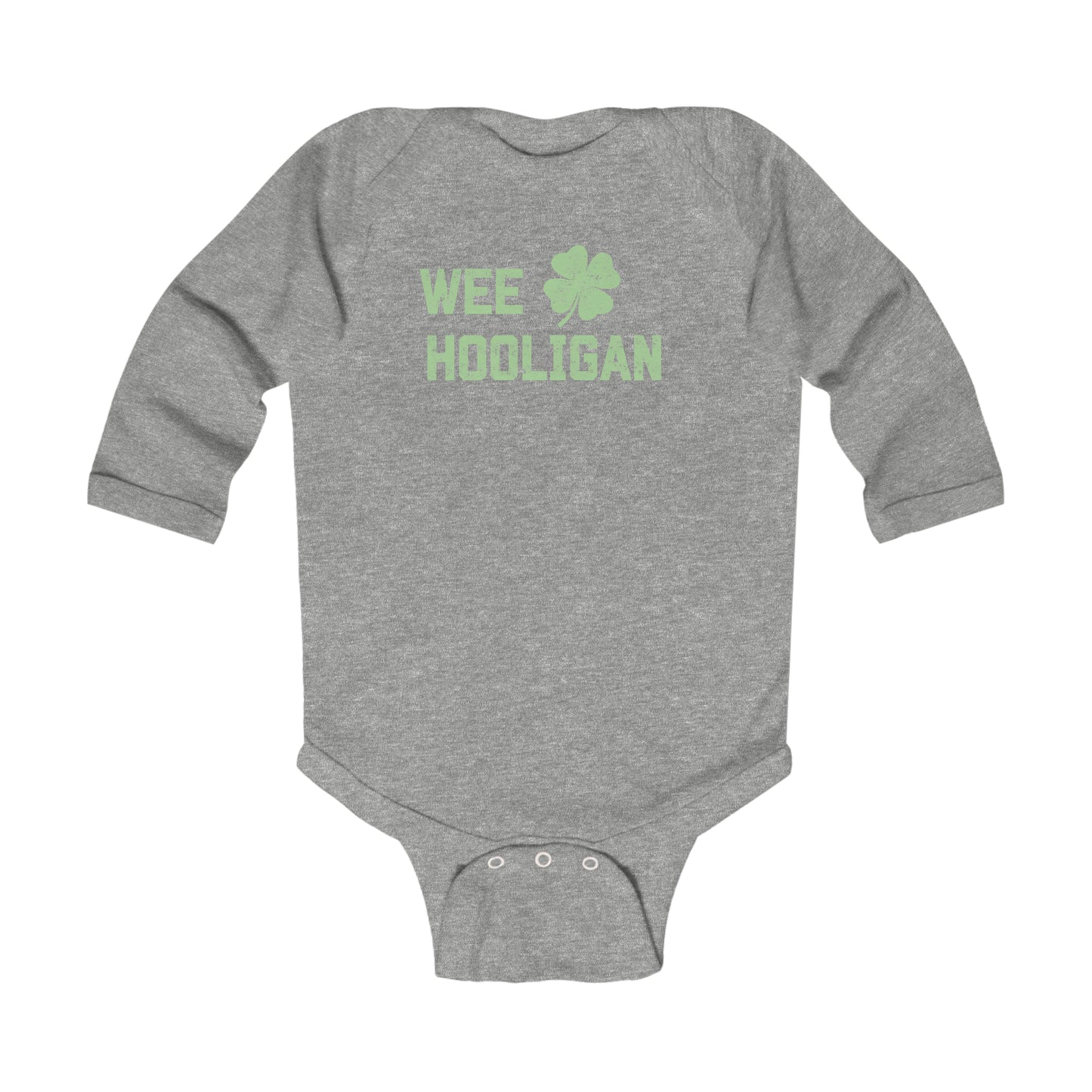 Wee Hooligan | St. Patrick's Day Baby Bodysuit | Gender-Neutral Long-Sleeve Baby BodySuit