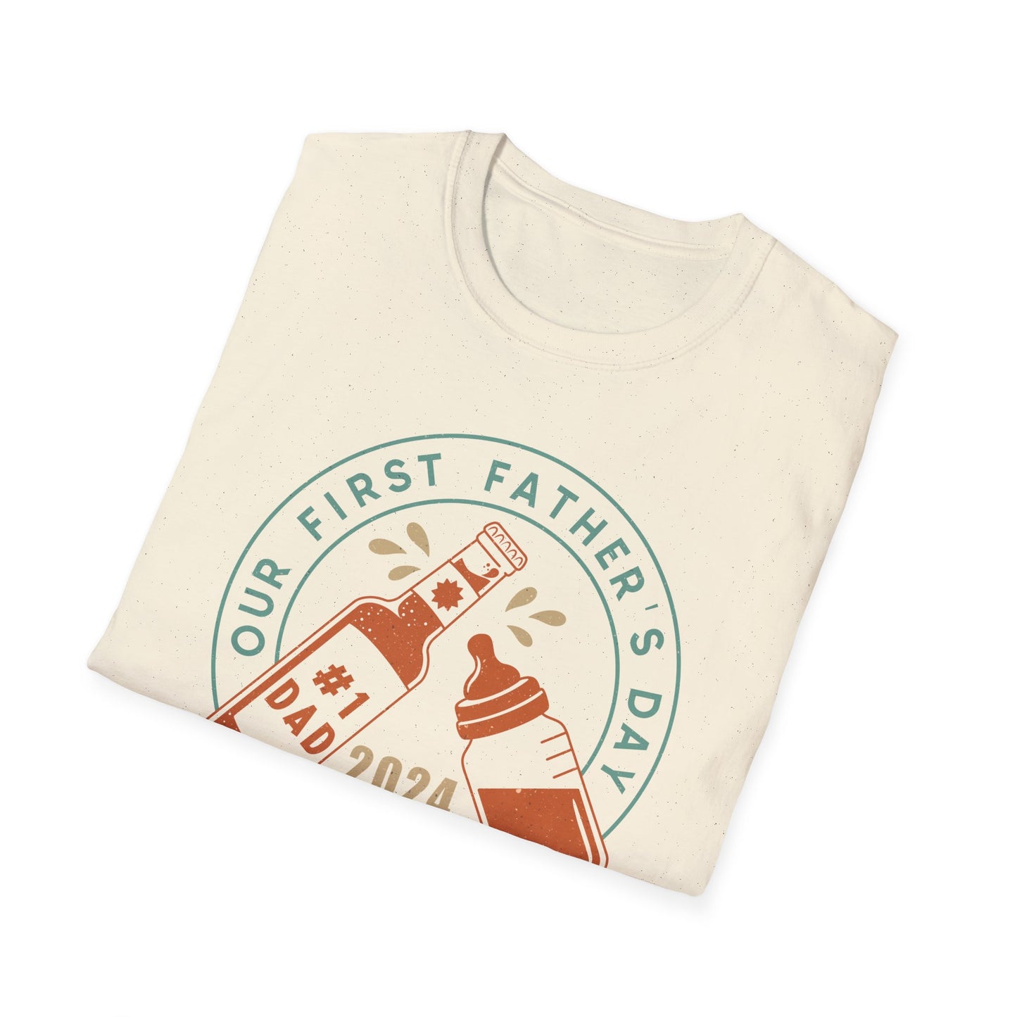 Our First Father's Day | Unisex Softstyle T-Shirt | Gift for Dad
