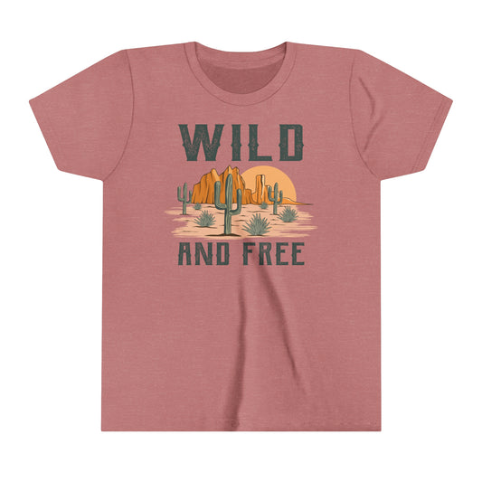 Wild and Free | Youth T-Shirt | Retro Western Kid's Tee