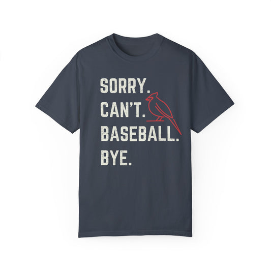 Sorry Can't Baseball Bye | Personalized | Comfort Colors T-shirt