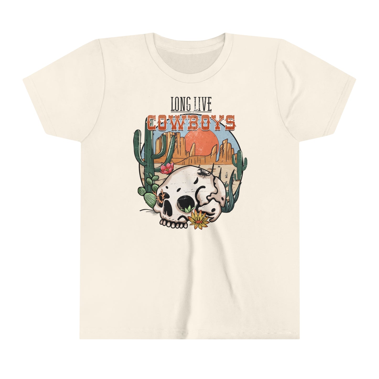 Long Live Cowboys Youth T-Shirt | Retro Western Kid's Tee