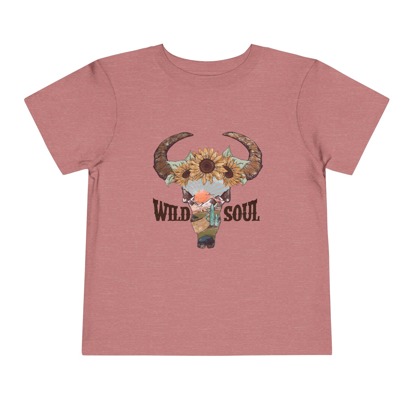 Wild Soul Toddler Tee | Cow Skull | Retro Western Baby T-Shirt