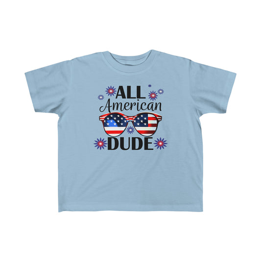 "All American Dude" Fine Jersey Toddler Tee