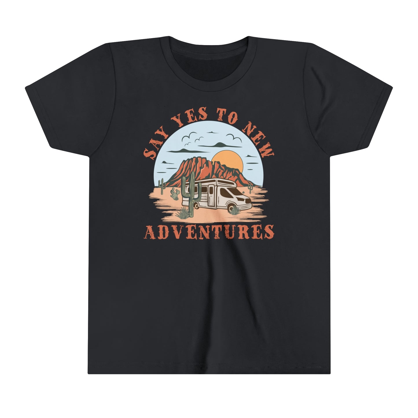 Say Yes To New Adventures | Youth Adventure T-Shirt | Retro Western Kid's Tee