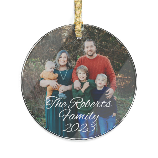 "Family Ornament" Customizable Ornament | Personalized Acrylic Ornament