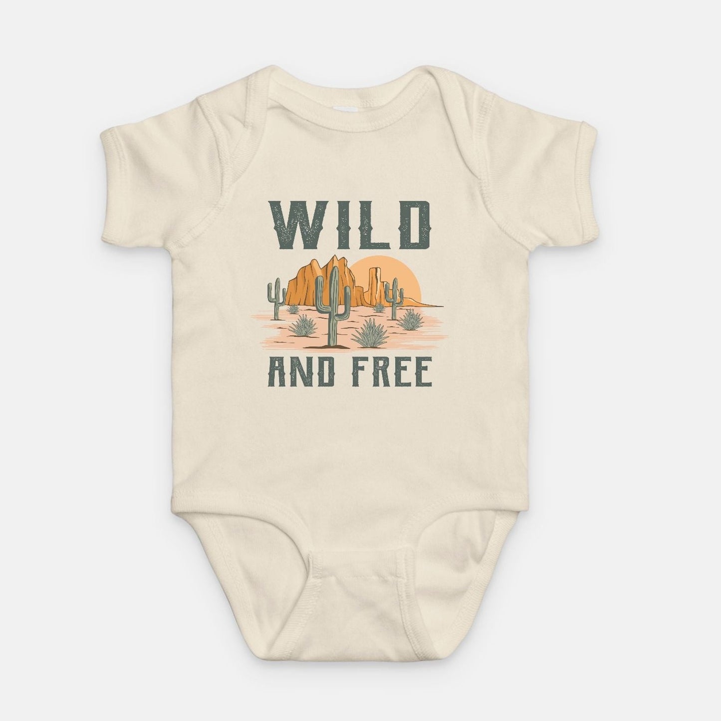 Wild and Free | Baby Bodysuit | Retro Western Baby