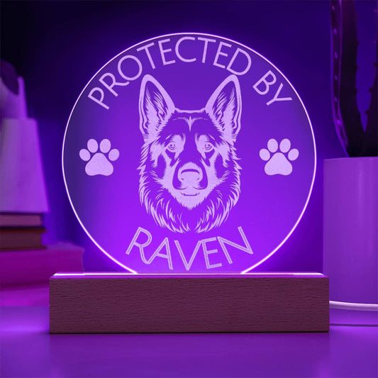 Protected By German Shepherd | Personalized Night Light