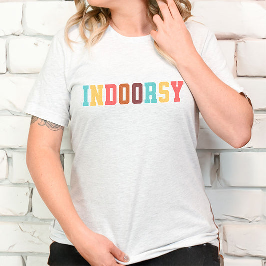Adult "Indoorsy" Jersey Short Sleeve Tee | Introvert Shirt