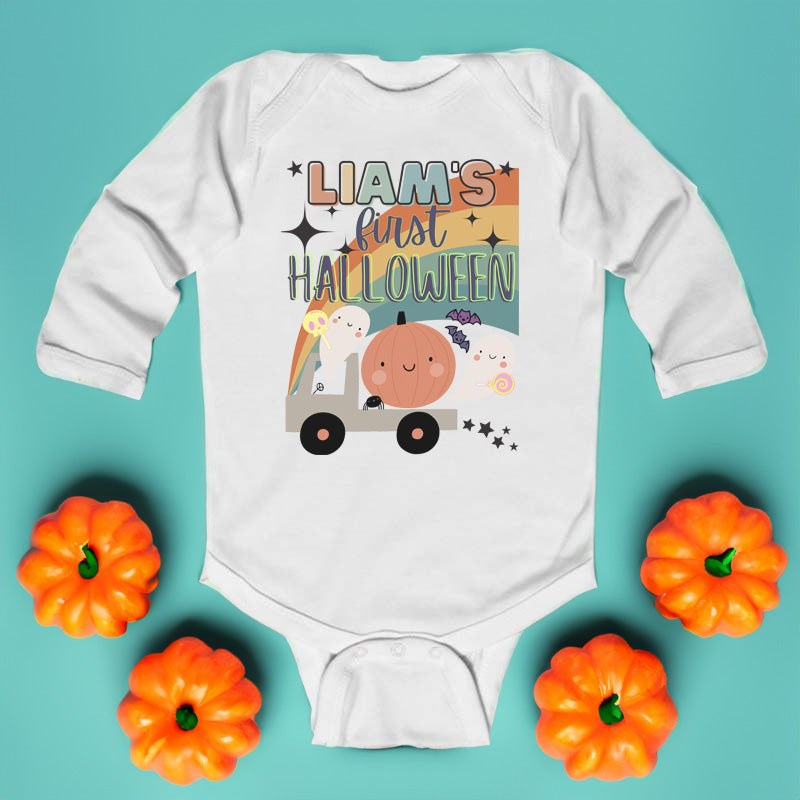 Infant Customizable "First Halloween" - Long Sleeve Onesie