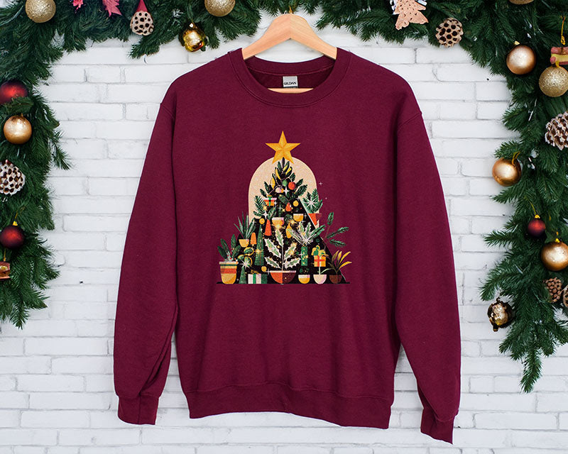 Adult "Christmas Tree" Plant-Lovers' Sweatshirt