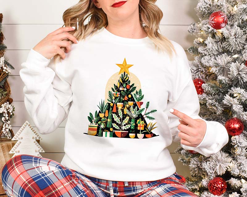 Adult "Christmas Tree" Plant-Lovers' Sweatshirt