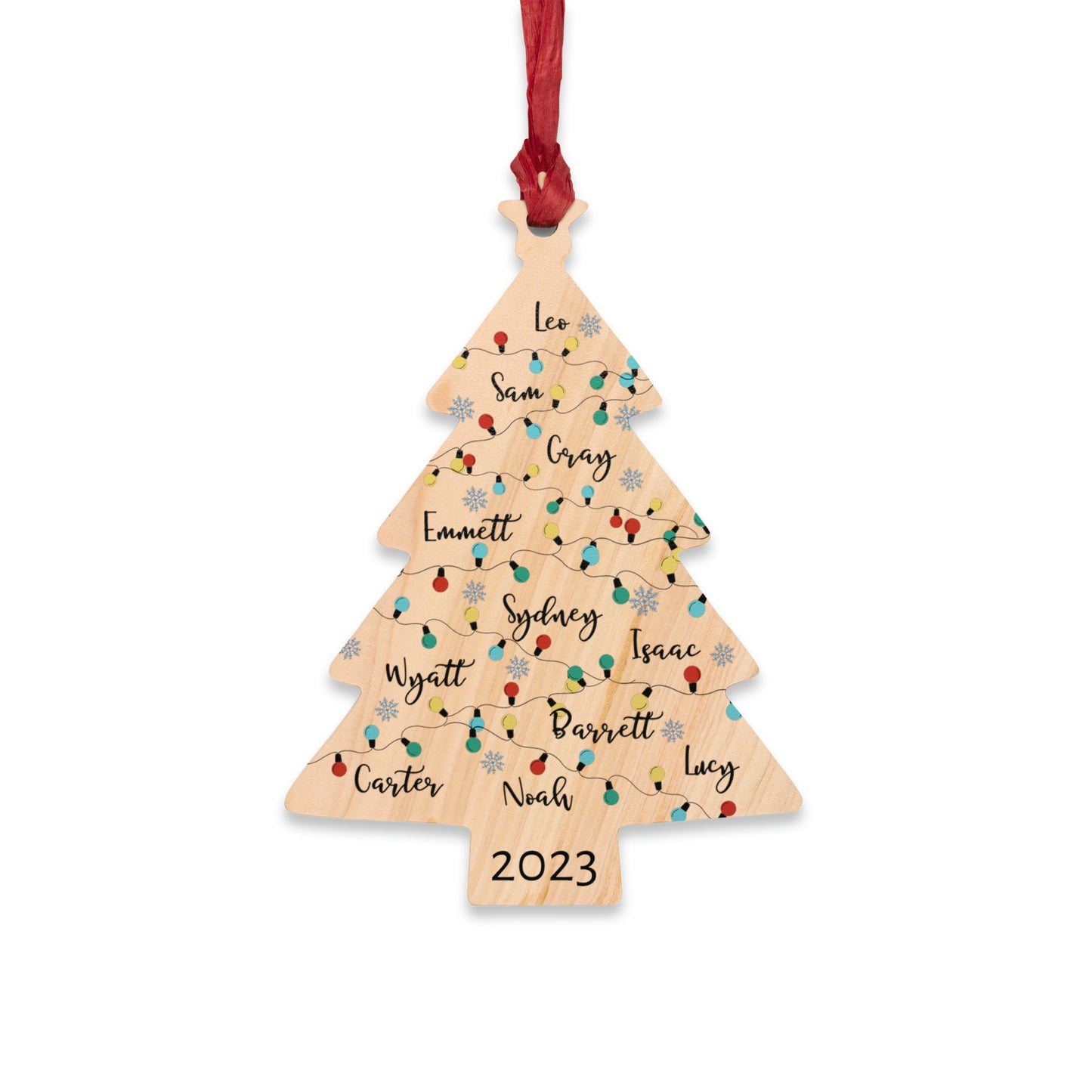 Wooden Family Ornament