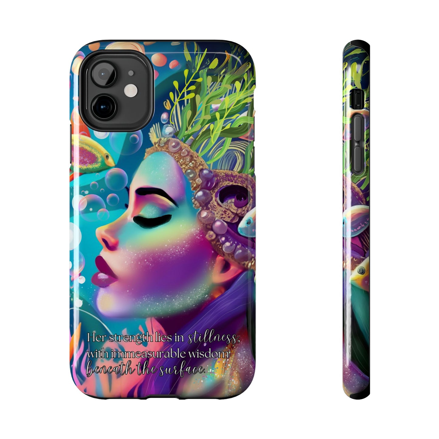 Anime iPhone Case | Water Goddess Original Art | iPhone X, iPhone 11, iPhone 12, iPhone 13, iPhone 14