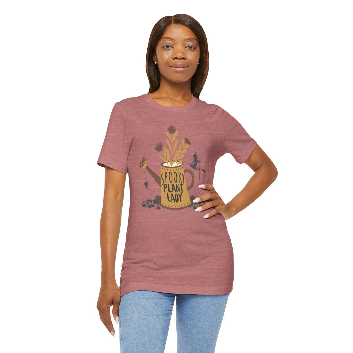 Adult "Spooky Plant Lady" - Plant Lover Unisex Jersey Short Sleeve Tee