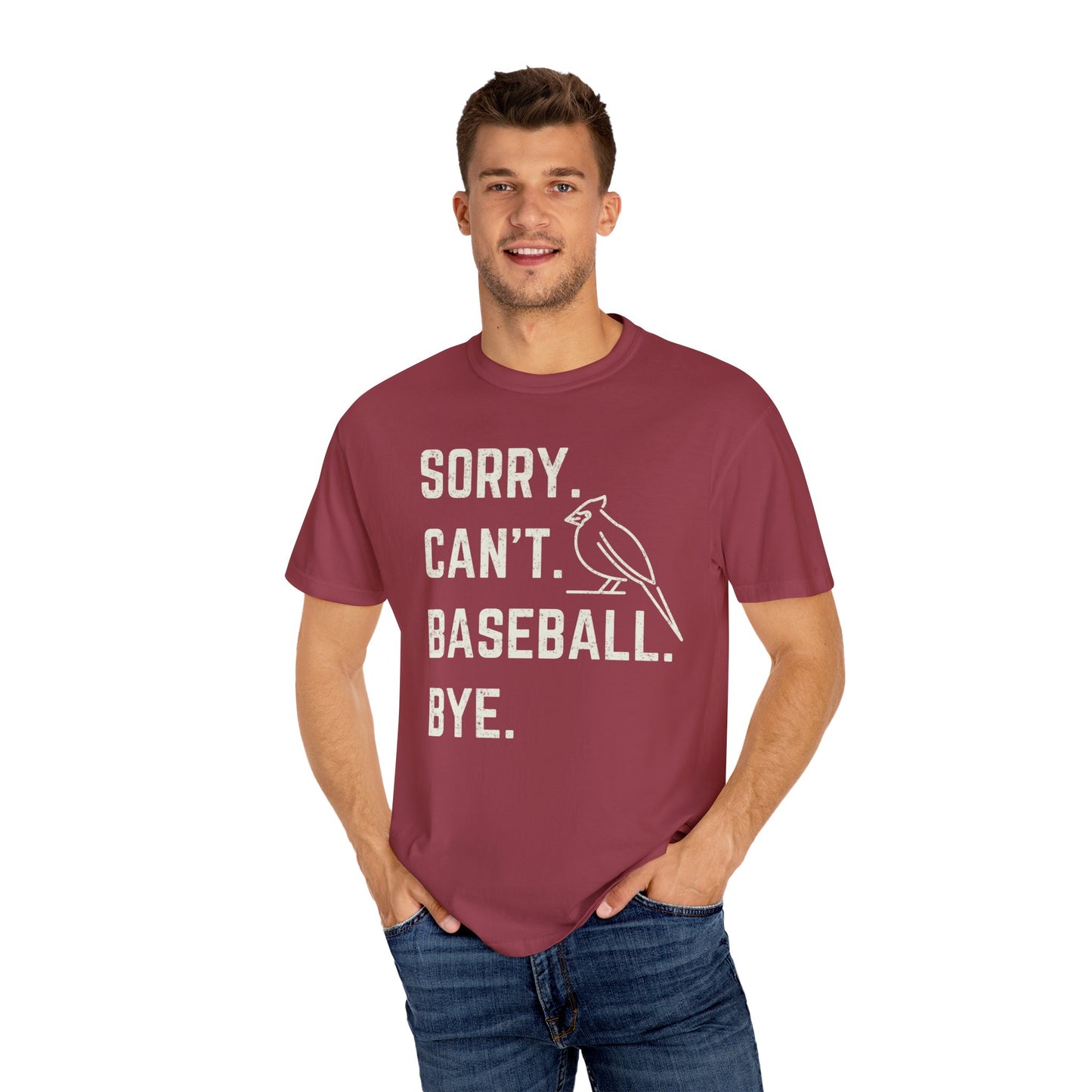 Sorry Can't Baseball Bye | Personalized | Comfort Colors T-shirt