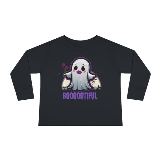 Toddler "Boooootiful" Ghostly Delight Long Sleeve Tee