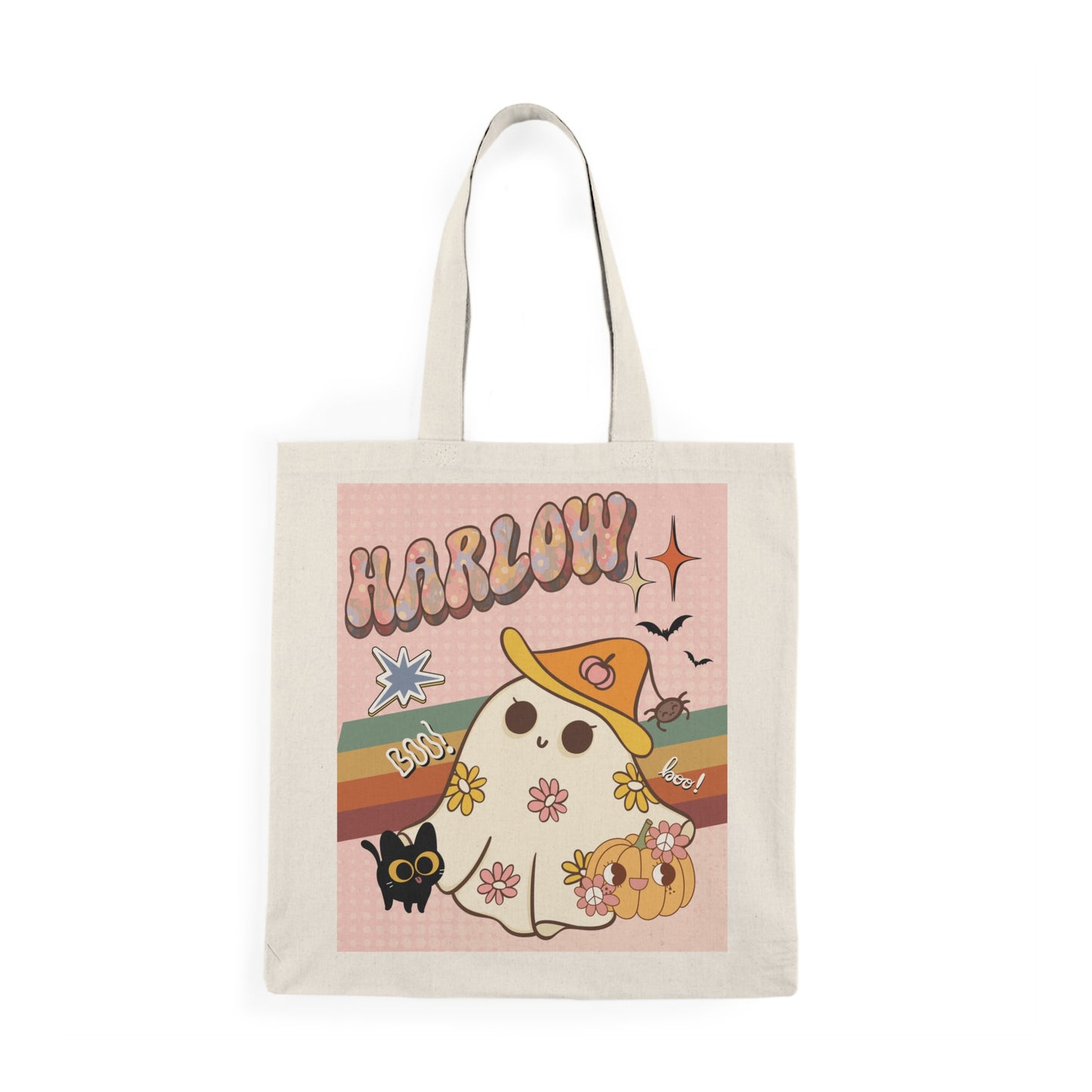 Personalized Halloween Treat Bag - Groovy Ghost for Girl