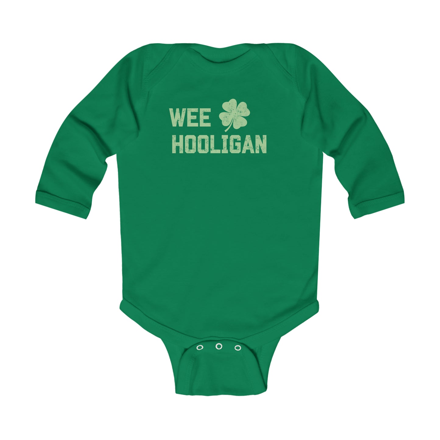 Wee Hooligan | St. Patrick's Day Baby Bodysuit | Gender-Neutral Long-Sleeve Baby BodySuit