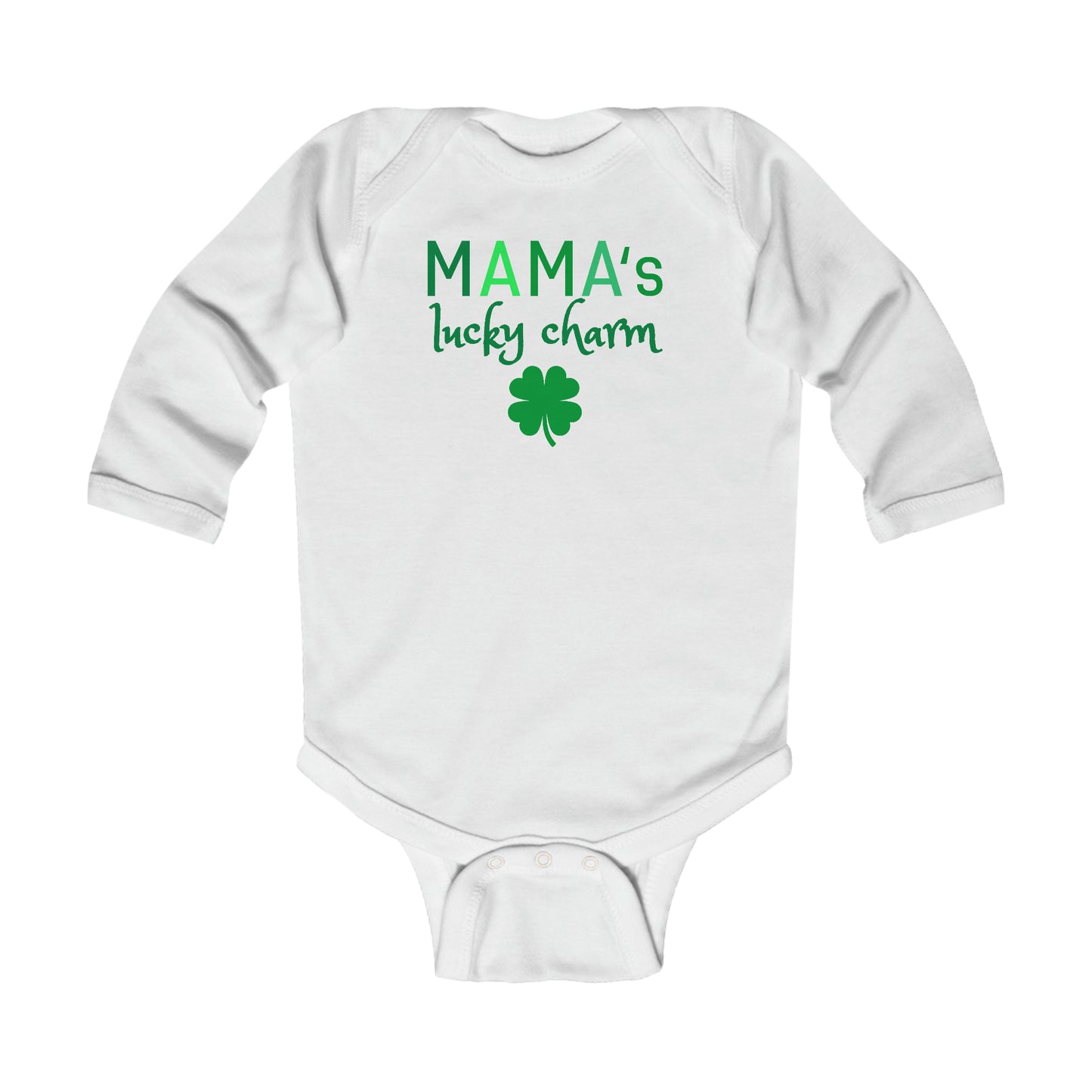 Mama's Lucky Charm | St. Patricks Mom and Me set | Infant Long Sleeve Bodysuit