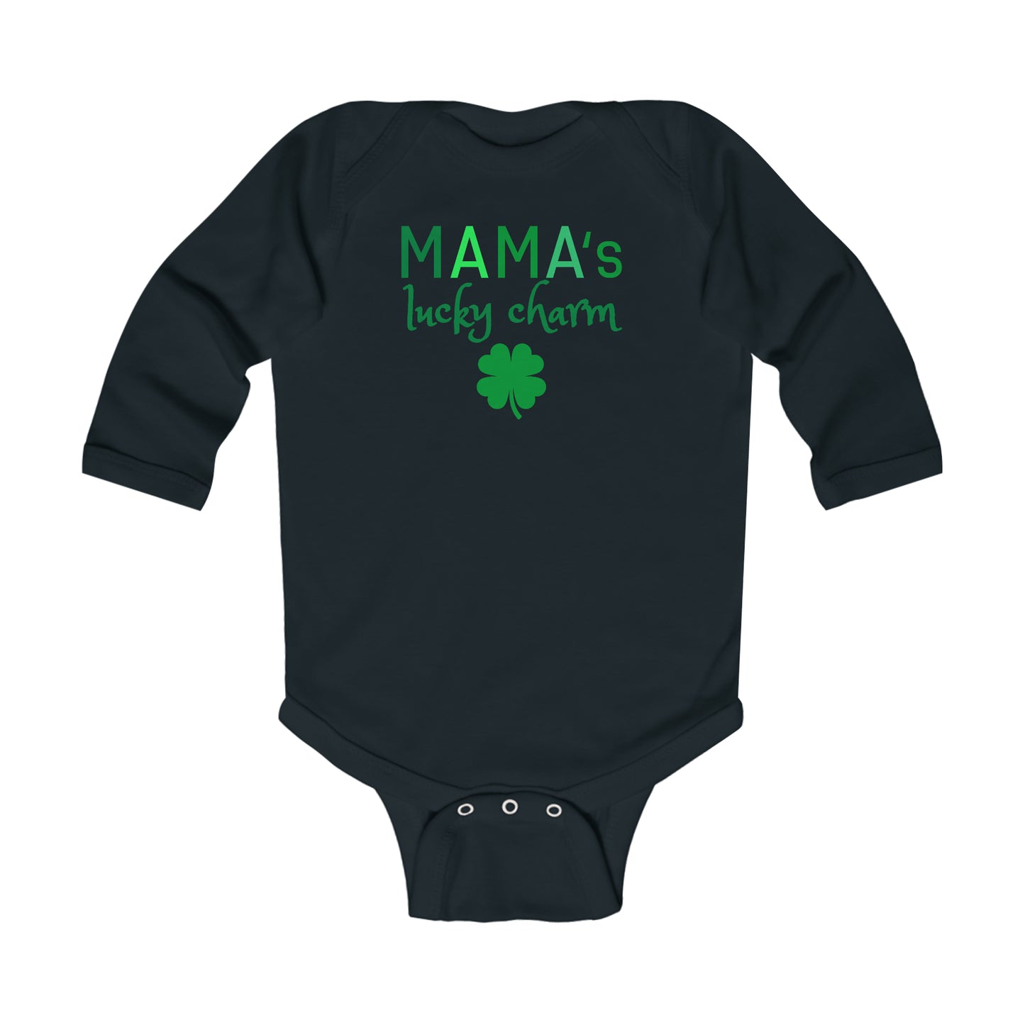 Mama's Lucky Charm | St. Patricks Mom and Me set | Infant Long Sleeve Bodysuit