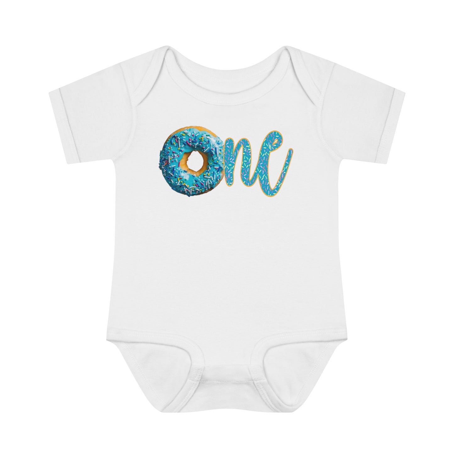 First Birthday Onesie - Blue Donut