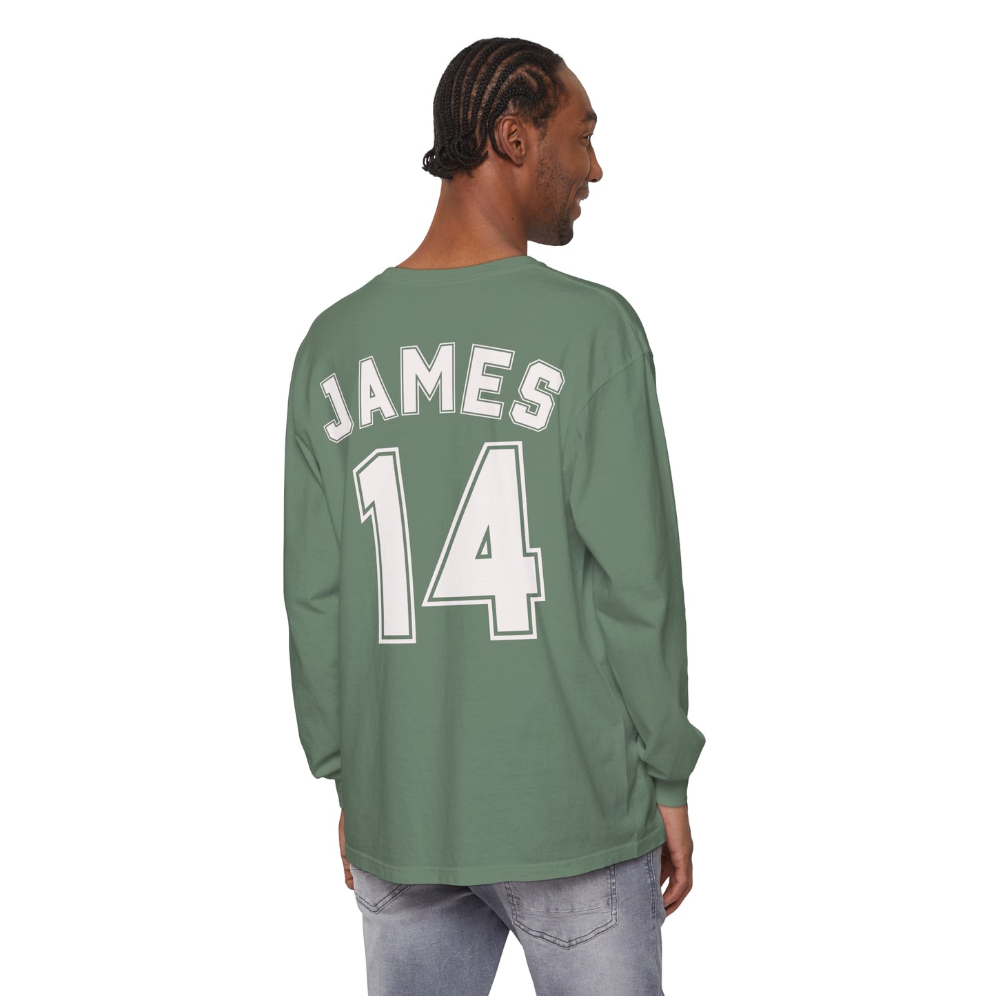 In My Baseball Mom Era | Personalized Name Comfort Colors Long Sleeve T-Shirt