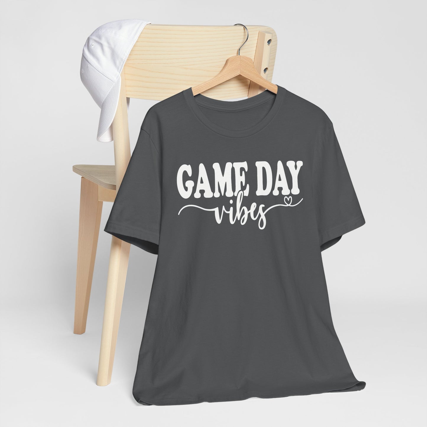 Game Day Vibes and Love - Unisex Jersey Lightweight Tee