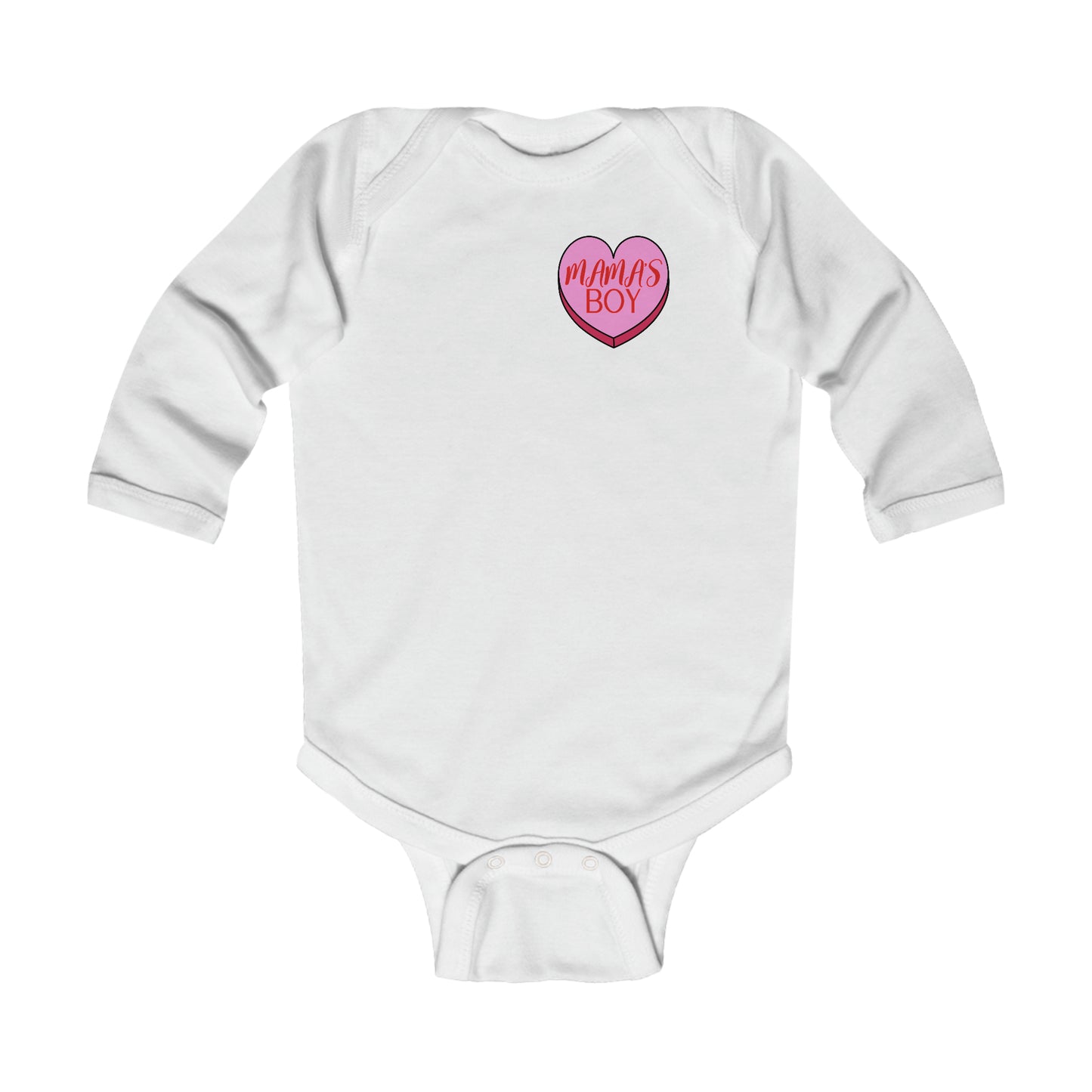 Mama's Boy | Pocket Heart | Valentine's Outfit for Baby Boy | Infant Long Sleeve Bodysuit