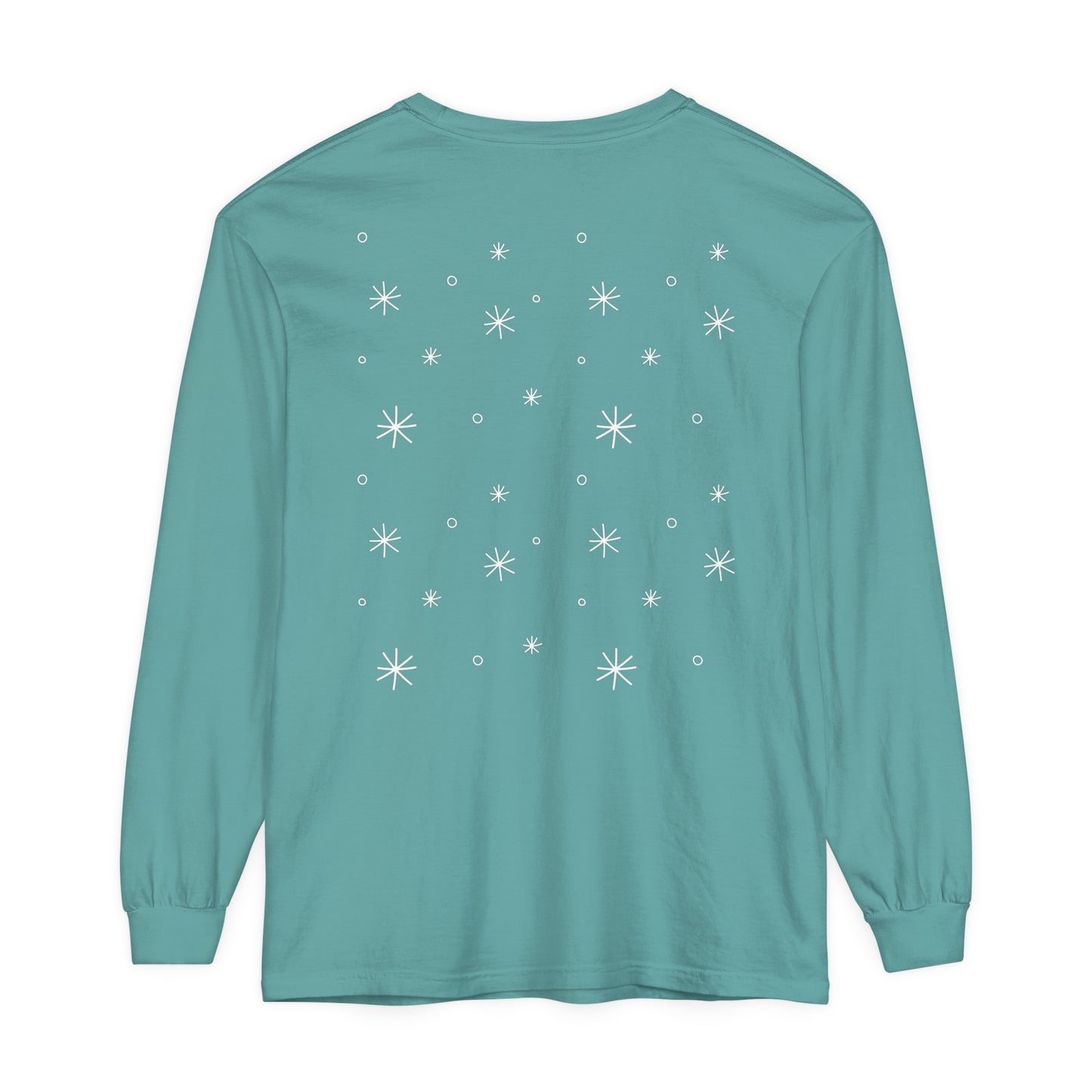 "Let It Snow" Long Sleeve Snowflakes T-Shirt - Comfort Colors