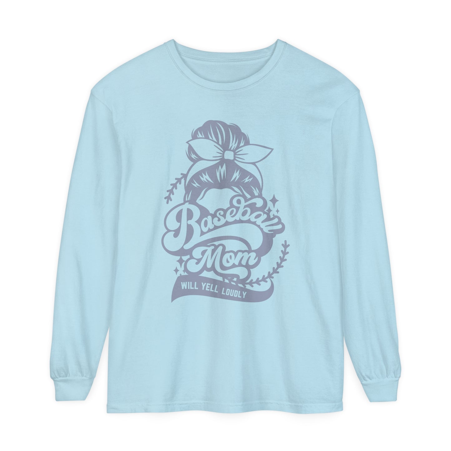 Baseball Mom | Comfort Colors Long Sleeve T-Shirt for Baseball Parent