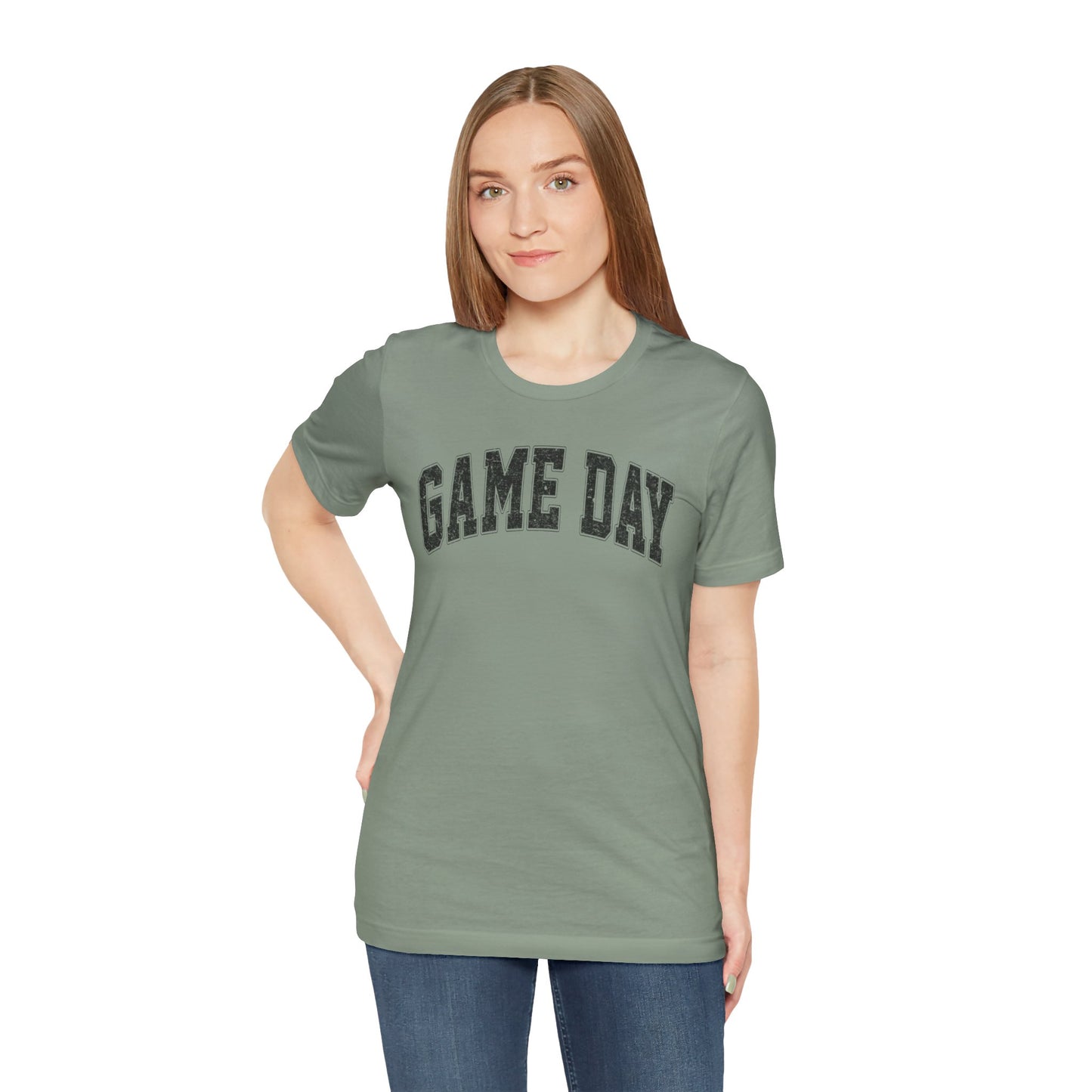 Game Day - Collegiate Font - Unisex Jersey Lightweight Tee