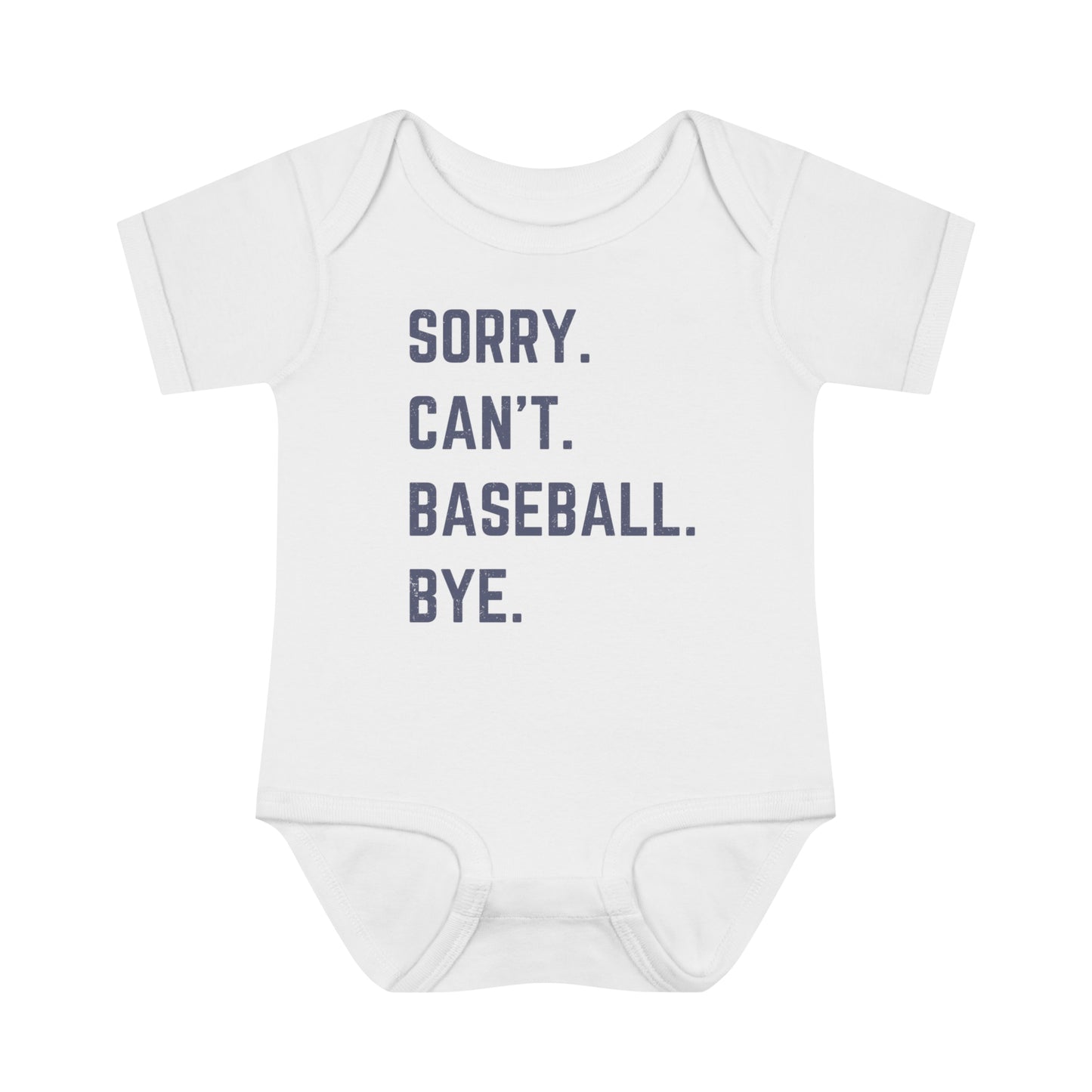 Sorry. Can't. Baseball. Bye. Bodysuit | Baseball Baby Outfit