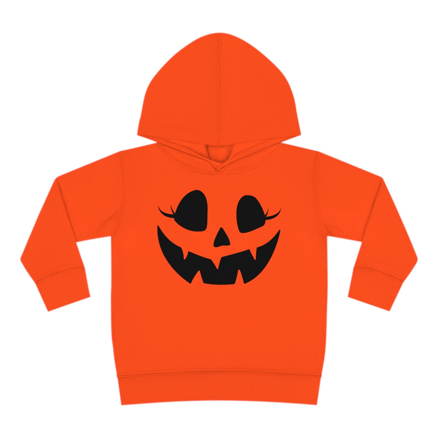 Girly Pumpkin | Toddler Pullover Fleece Hoodie for Halloween