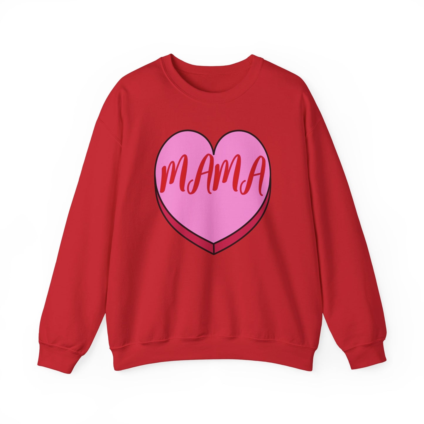 "Mama" Valentine's Day Heart Sweatshirt | Mommy and Me Set | Unisex Crewneck Sweatshirt