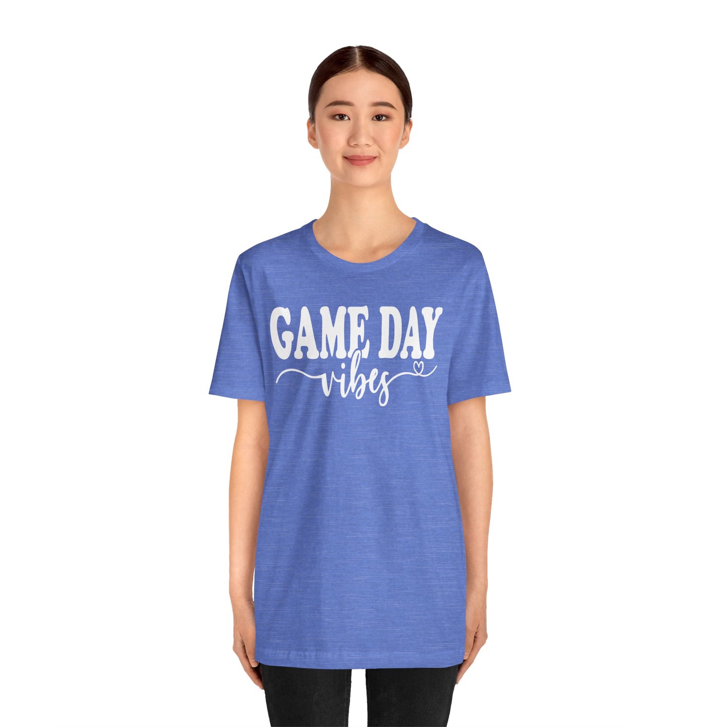 Game Day Vibes and Love - Unisex Jersey Lightweight Tee