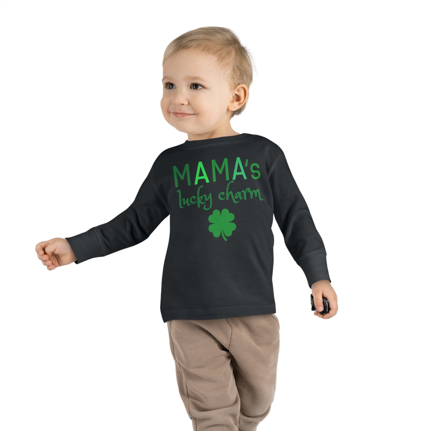 "Mama's Lucky Charm" | St. Patrick's Day Shirt | Mommy and Me Set | Toddler Long Sleeve Tee