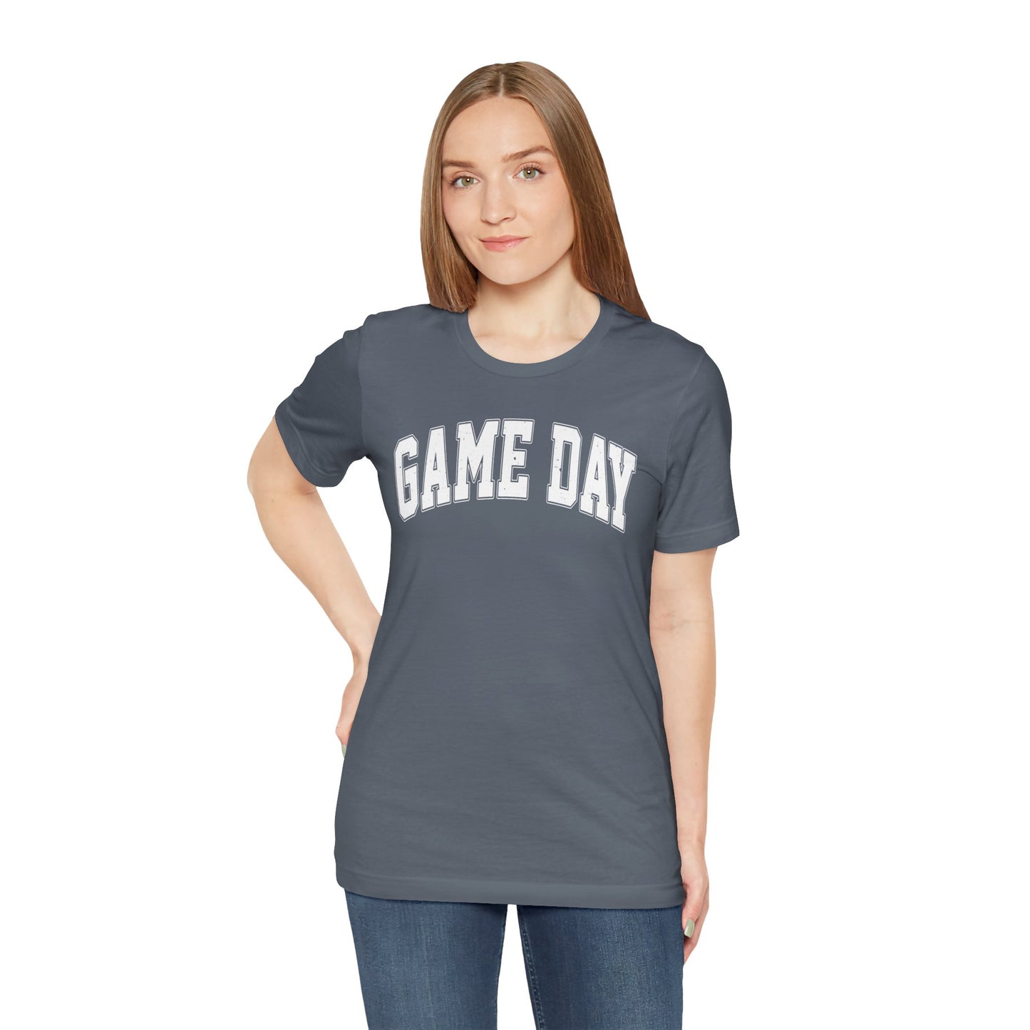 Game Day - Collegiate Font - Unisex Jersey Lightweight Tee