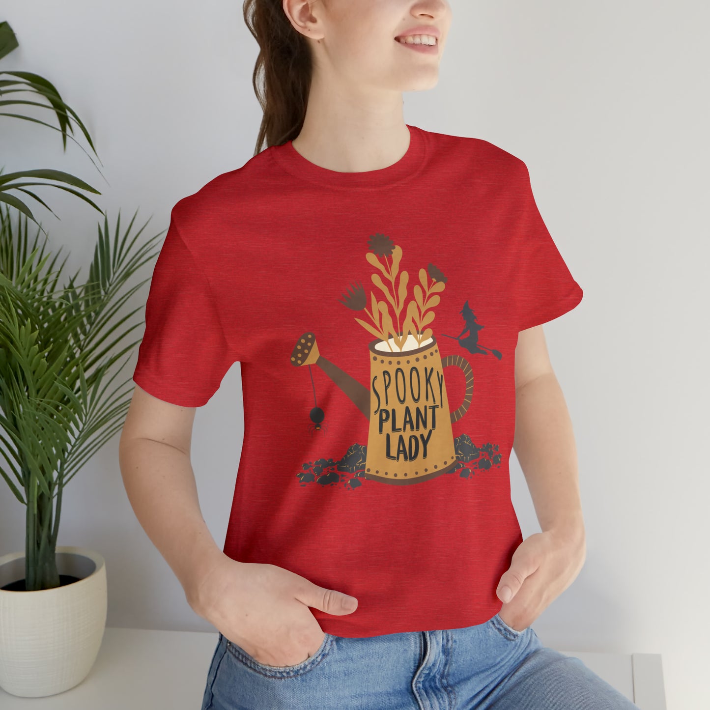 Adult "Spooky Plant Lady" - Plant Lover Unisex Jersey Short Sleeve Tee