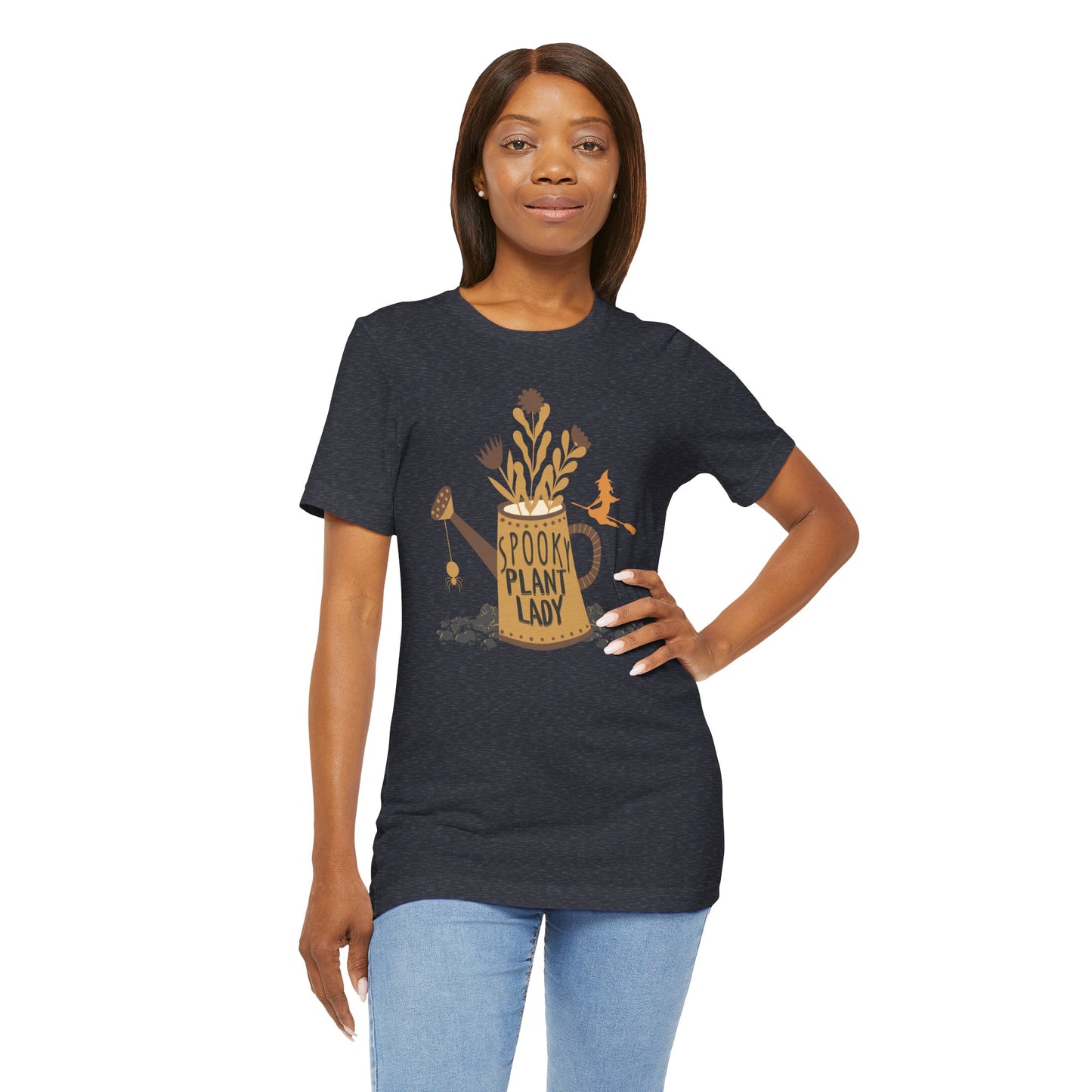 Adult "Spooky Plant Lady" - Plant Lover Unisex Jersey Short Sleeve Tee