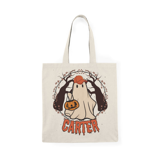 Personalized Halloween Treat Bag - Fall Ghost for Boy