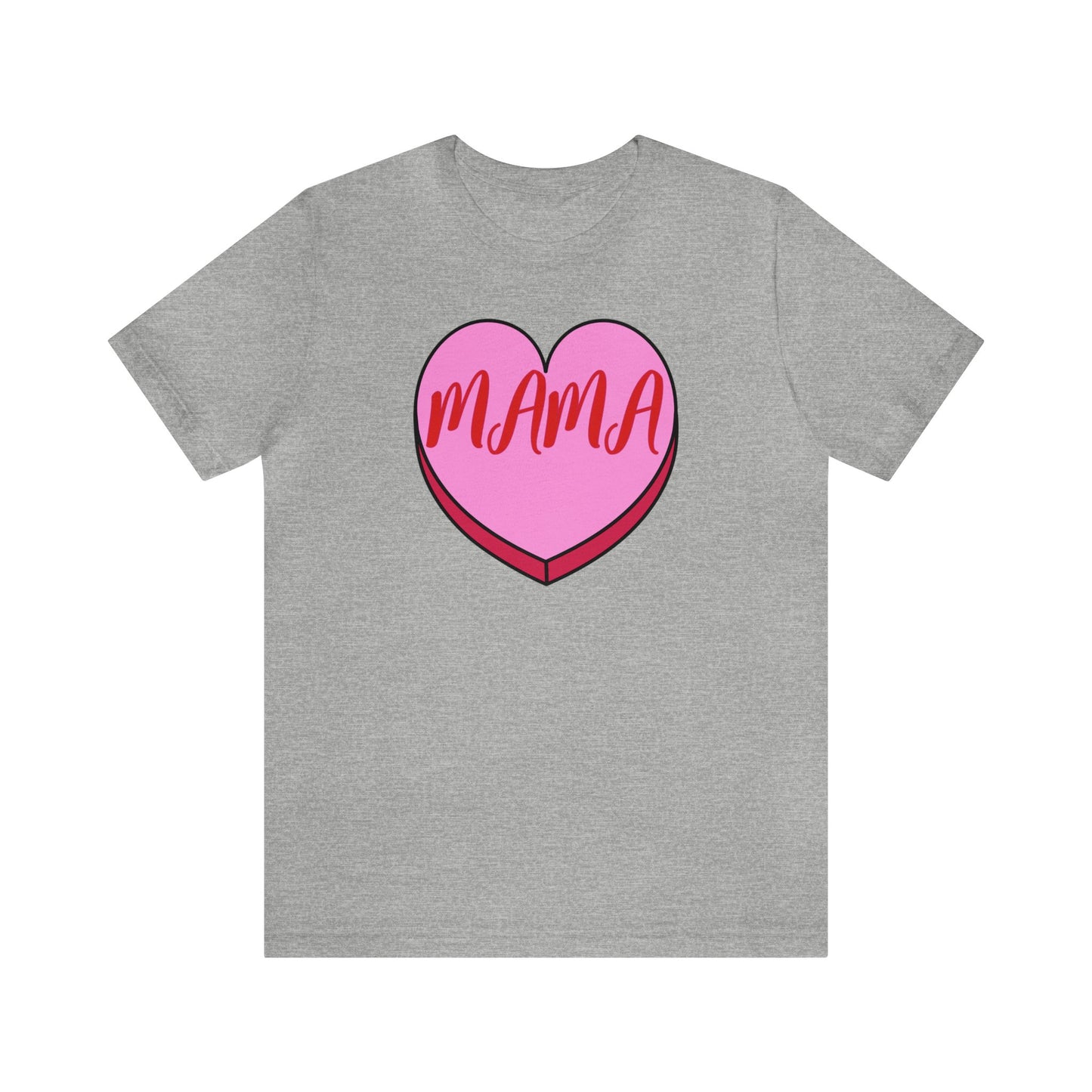 "MAMA" Valentine's Heart Shirt | Mama's Boy Valentine's Set | Unisex Jersey Short Sleeve Tee