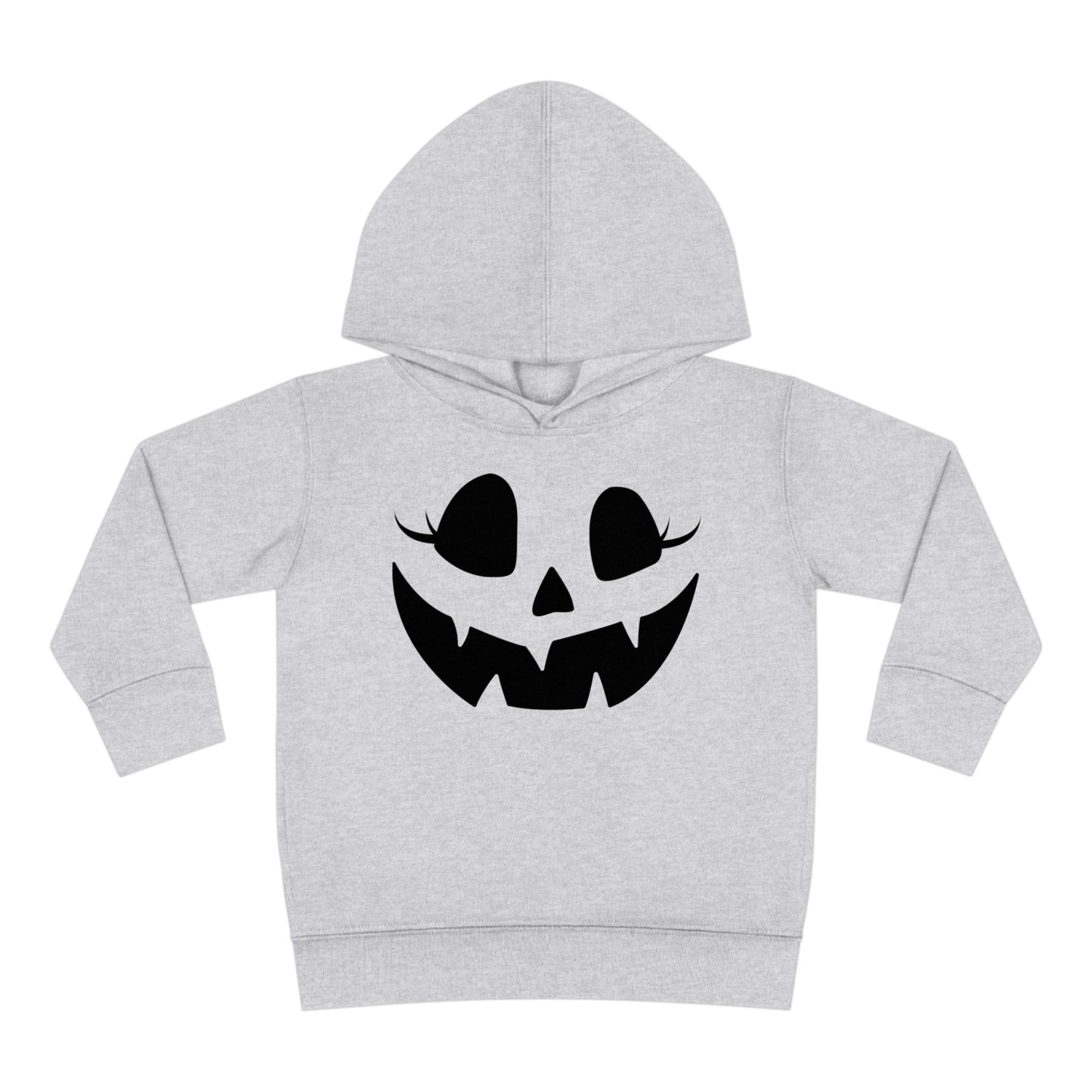 Girly Pumpkin | Toddler Pullover Fleece Hoodie for Halloween