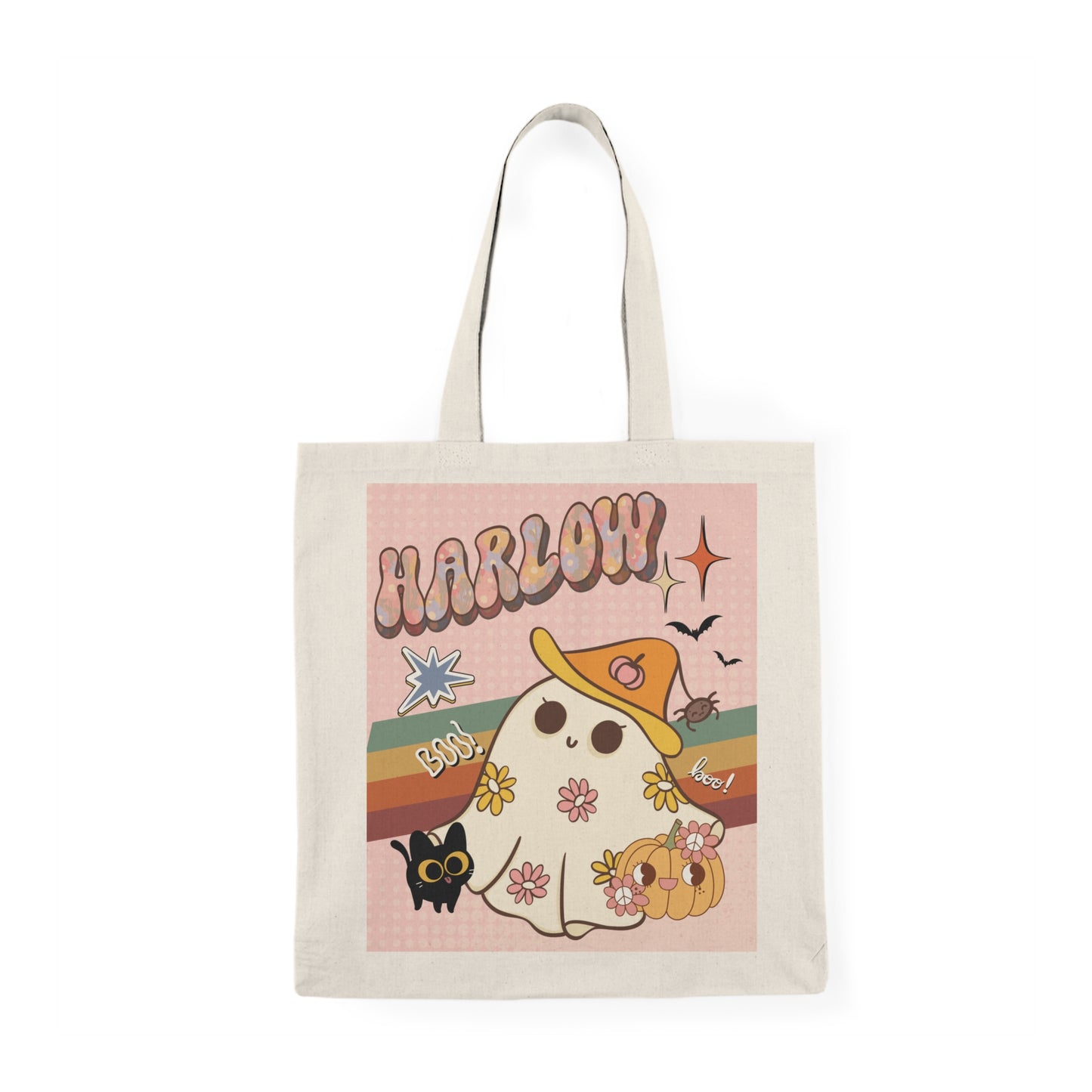 Personalized Halloween Treat Bag - Groovy Ghost for Girl